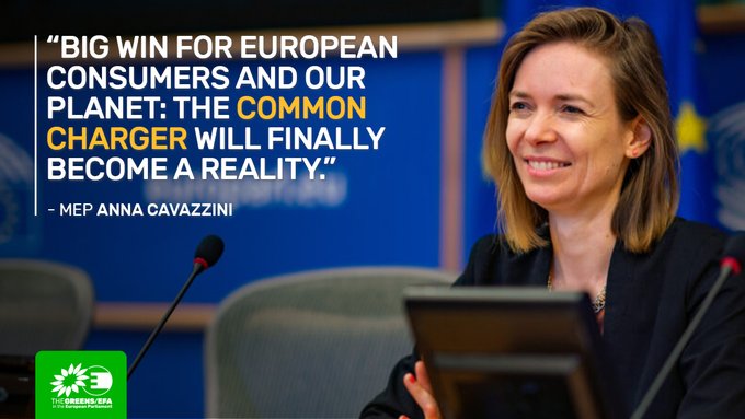 “Big win for European consumers and our planet: The common charger will finally become a reality.” Anna Cavazzini