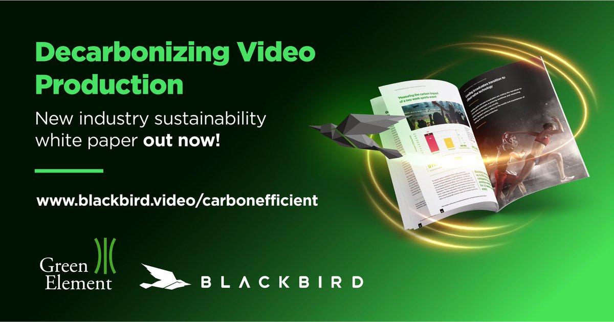 The latest paper from <a href="/blackbirdcloud/">Blackbird</a> on Decarbonizing Video Production. Pretty mind blowing when reading about just how much CO2 can be saved using technologies like this.

 ➡️ blackbird.video/carbonefficient

#cloudediting #videoproduction #climatetech #sustainability