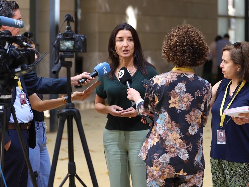 🏛🍊 Antes del inicio de la #JuntadeSíndics, <a href="/rut_merino/">Ruth Merino</a> ha atendido a los medios de comunicación en Les Corts.

"Los valencianos no se merecen una vicepresidenta que es una mentirosa" #OltraVeteYA

😉 Te contamos toda la #ActualidadCs en nuestro perfil.