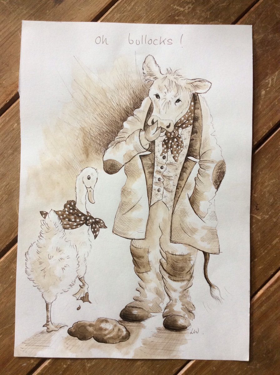 Oh bullocks! I bet  I know someone who feels like this today! 🤣 
Excited to share this item from my #etsy shop: Comical pen and ink sketch, #politicalcartoon,country life, country style, country lovers gifts, cows, cattle, bullocks, political, farming, etsy.me/3mEzQ6V