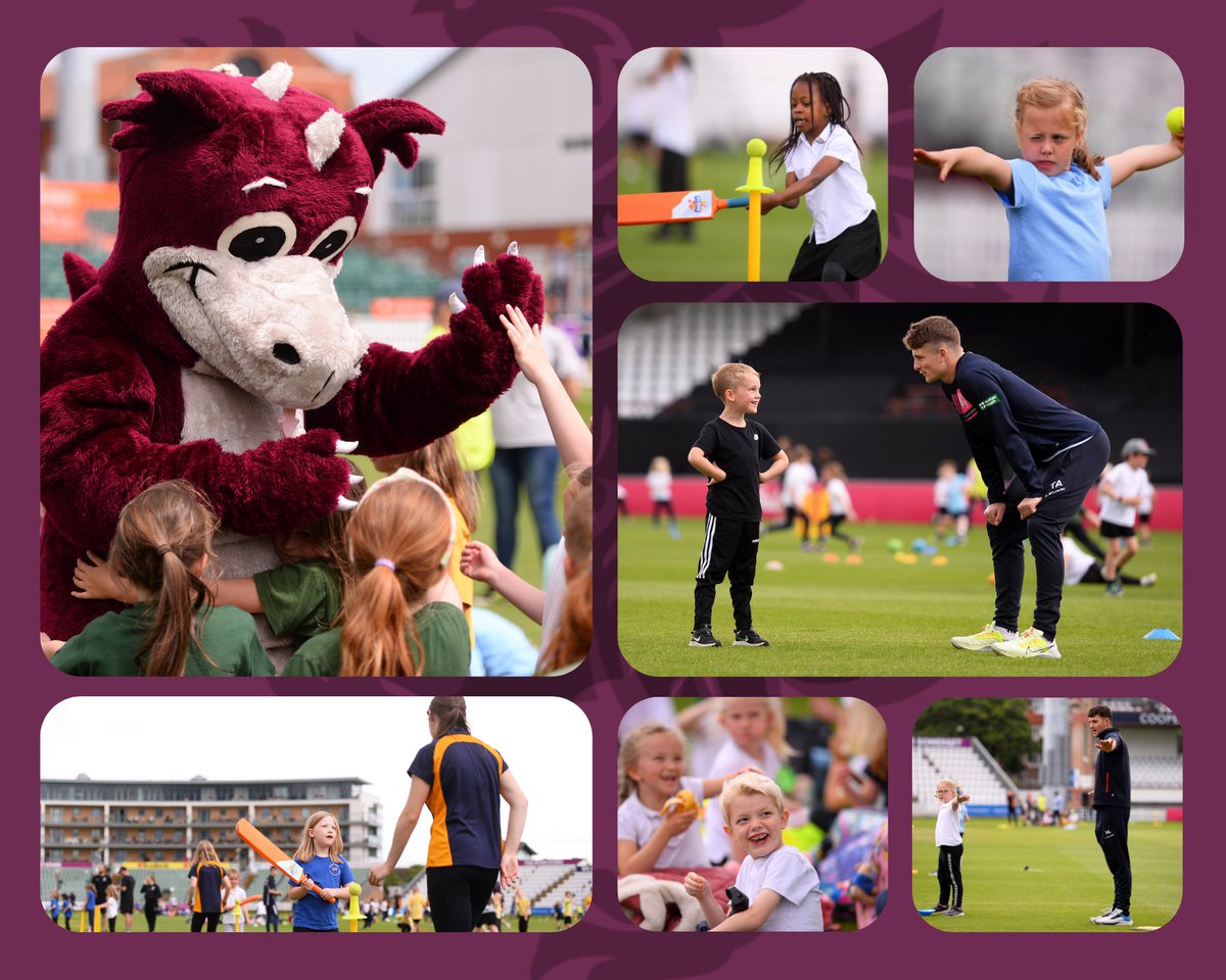 SomCricketFDN's tweet photo. Great to have over 300 Year 1 &amp; 2 children at @SomersetCCC for a afternoon of cricket activities. Thanks to @tomabell1 and @n_leoand for their help!

Thank you to our young leaders from @Chilton_Trinity and @BishopFoxsPE 🏏 https://t.co/XO5mXVwCnk