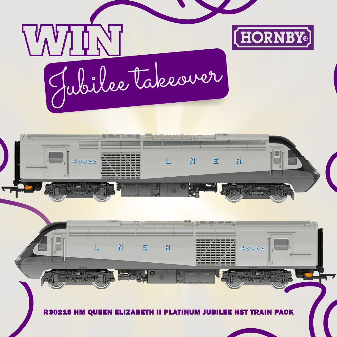 hornby's tweet image. There’s still time to #WIN a special Jubilee bundle!

Enter this HUGE #giveaway by:
1.Following us
2.Comment done
3.Tag a friend and make sure they follow us too!

Ends 16/06/22 at 1pm
👉T&amp;amp;Cs available on our previous competition post

#Hornby #Modelrailway #Jubilee #Competition