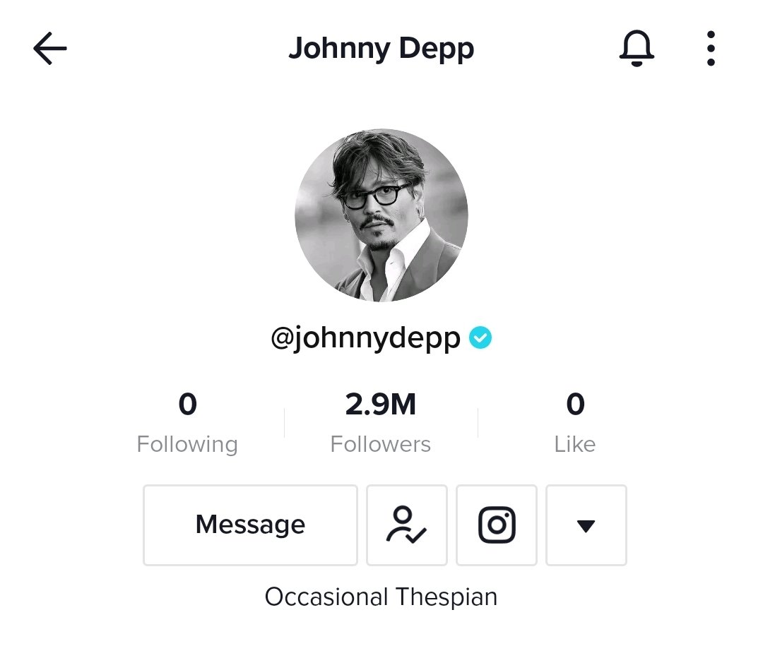 irishmultiverse's tweet photo. It's official 
#johnnydepp is on #tiktok and since last night when it launched its hit almost 3m already. Get ready for the #megapint &amp; #jarofdirt videos 
Great to see a real victim able to move on as he said he would. I'm not giving the #flappyfish anymore hashtags #mentoo https://t.co/i8FdBlNcks