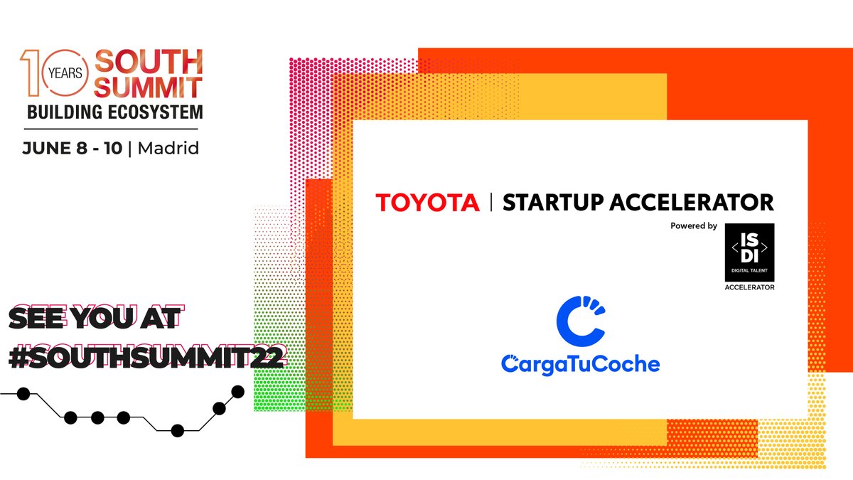 ISDIacc's tweet image. Our #ToyotaStartupAccelerator DemoDay is coming up soon, but you can get a sneak peek of it coming over to our booth at #SouthSummit22 and meeting @Carga_tucoche. See you all tomorrow!! 👋
Our #ISDIAccelerator booth is nº 22-25, come visit!