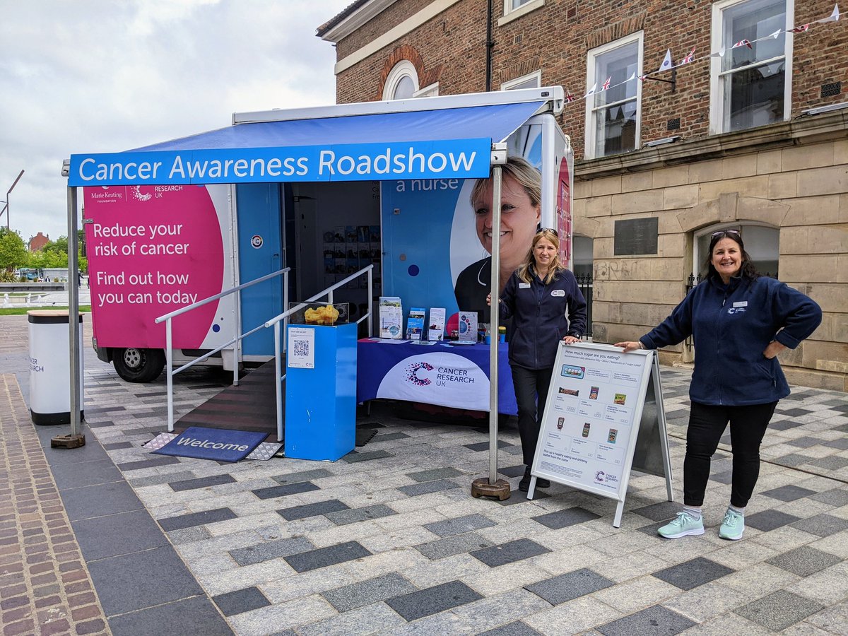 Good morning from Sunny #stockton come and talk to our nurses today about ways to reduce your cancer risks. Here today and tomorrow 10am until 4pm
@stocktoncouncil @HwStockton @NTeesHpoolNHSFT @stocktonlibrary @TeesValleyCCG