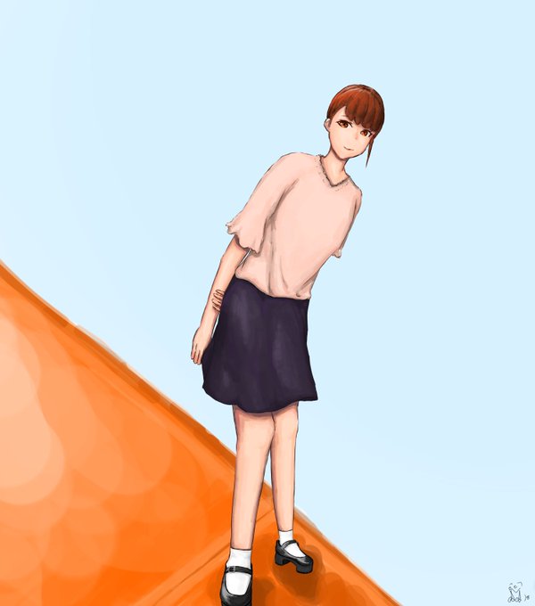 スカート女子のtwitterイラスト検索結果