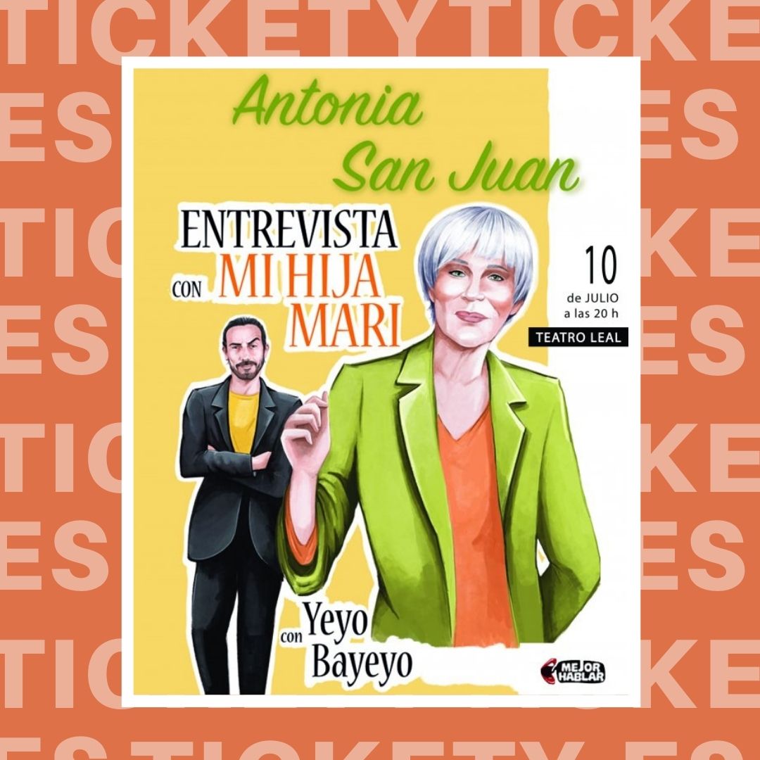 🎭 En “Entrevista con mi hija Mari”, <a href="/asanact/">Antonia San Juan</a> lanza una crítica a la sociedad donde recrea la intra-historia de muchas mujeres que viven el infierno tras la intimidad del hogar. ¡Tus entradas aquí!👇🏽

🎟️ bit.ly/3xaAJsC 

⏰ 20:00h
📅 10 de julio
📍Teatro Leal - La Laguna