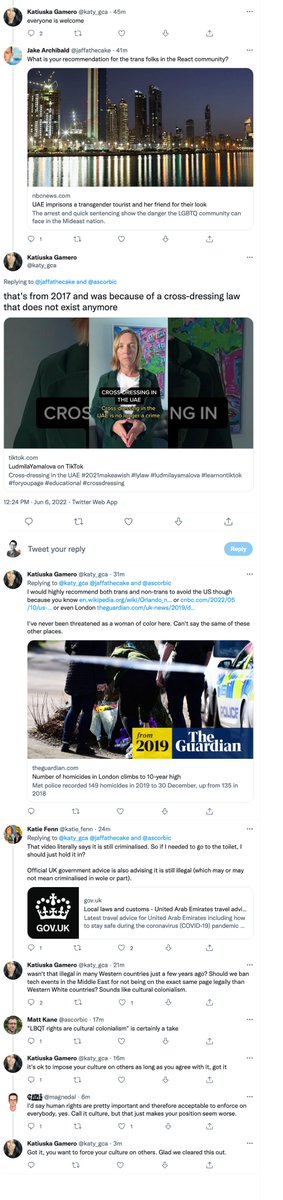 ascorbic's tweet photo. @dan_abramov The organiser deleted all of her replies to @jaffathecake's QT, but there was some pretty wild stuff in there https://t.co/5MWCL6Pu68