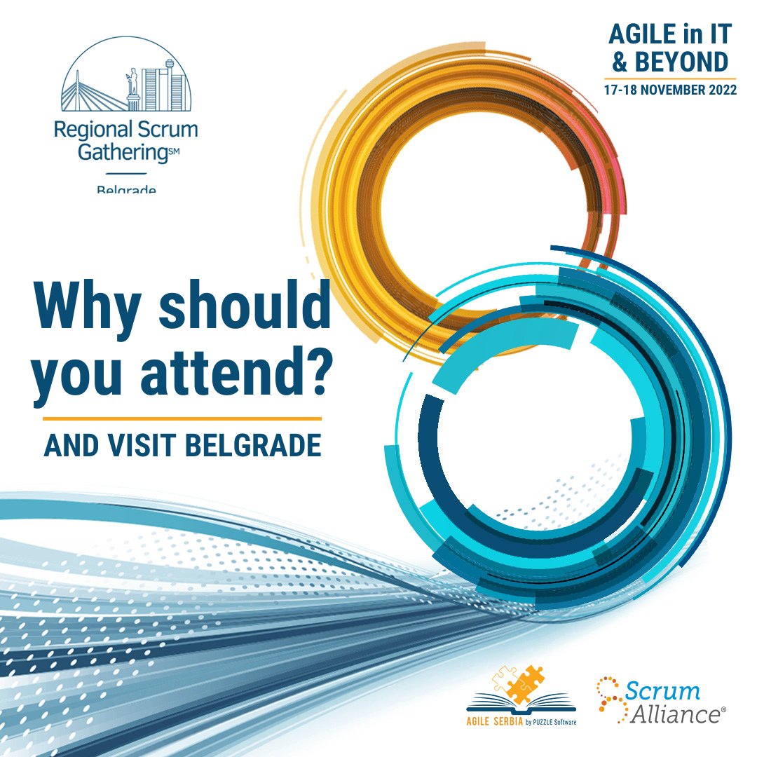 #1 Live Event
#2 Interact with Great Agile Minds
#3 Career Boost
#4 See & Be Seen
#5 Fun

Learn more: agile-serbia.rs/conference/reg… 
scrum@puzzlesoftware.rs 

#regionalscrumgathering #scrumgathering #scrumgatheringpartner #rsgcommunity #agile #agileserbia #belgrade #agileinitandbeyond