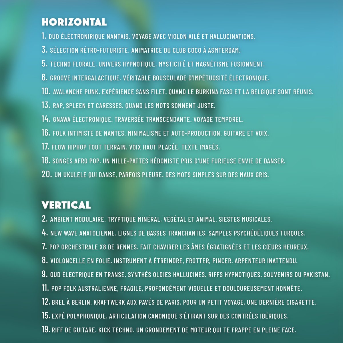 Nouveaux indices pour vous aider à deviner la prog' secrète de l'été ✹