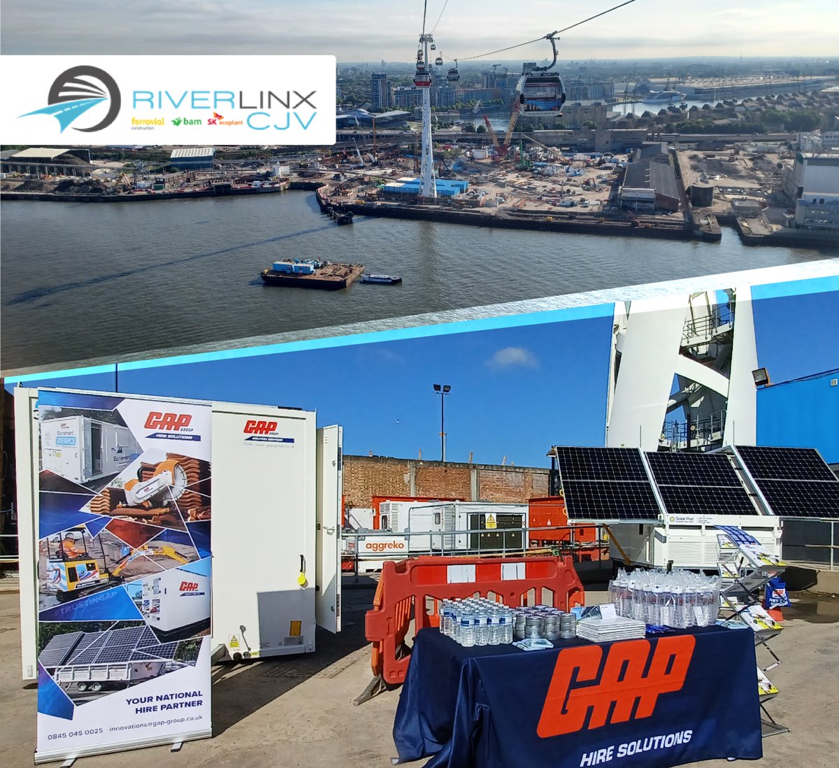 GAPGroupHire's tweet photo. In celebration of World Environmental Day, GAP is partnering with Riverlinx CJV at the Silvertown Tunnel project in London.

Today and tomorrow we are showcasing our zero emissions Eco Hybrid Welfare Unit and Solar Pod. Come visit us and check out the eco products on display! https://t.co/2BsBkkvhCz