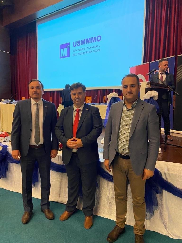 04 Haziran 2022 tarihinde yapılan Uşak SMMM Odasının genel kuruluna Yönetim Kurulu Başkan Yrd. Hasan GÜNEŞ,Yönetim Kurulu Sekreteri Eren ÇEKİÇ ve Denetleme Kurulu Üyesi Ufuk ÖZTÜRK katılım sağlamıştır.