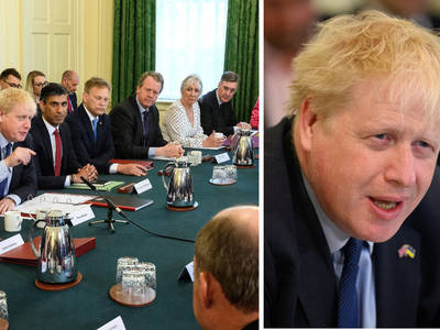 LBC's tweet photo. Defiant Boris orders Cabinet to 'get on with the job' after confidence vote battering https://t.co/QxoCuLiihV https://t.co/MbBOoApSLS