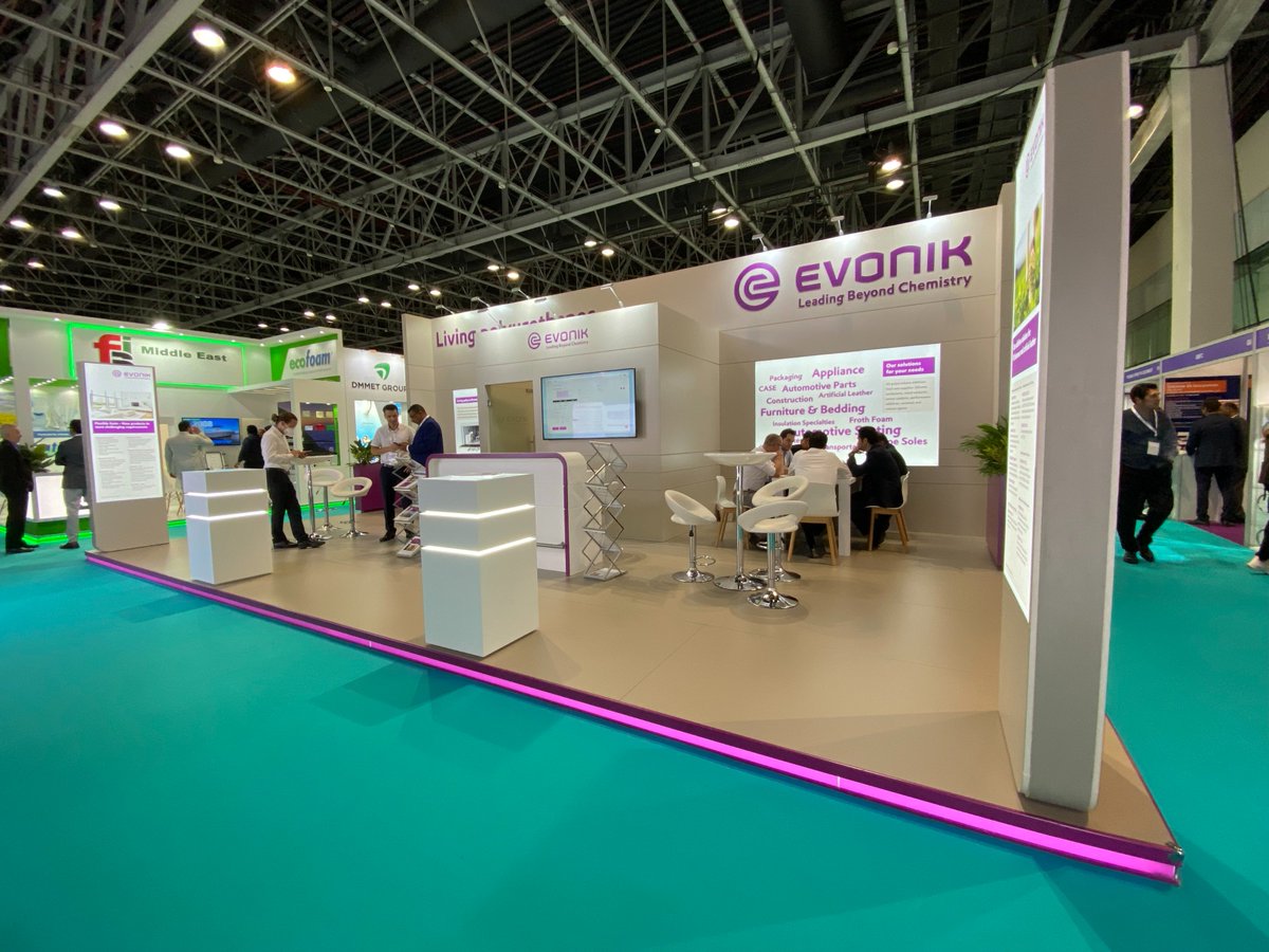 EvonikMEA's tweet photo. Come by and meet our Comfort &amp; Insulation team at the @Utech_PU in @DWTCOfficial from today until 9 June! #EvonikMEA #PU https://t.co/hPNjR7nNor