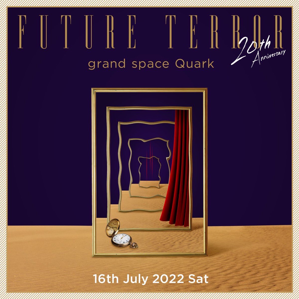 TerrorFuture's tweet photo. 〈Future Terror Toyohashi〉

2022.07.16 (sat)
at grand space Quark

OPEN/START 22:00

Line up:
DJ Nobu / Haruka / Takumi

Sound Design: yori
Candle: AKARiYA https://t.co/qFk5B0pOXG