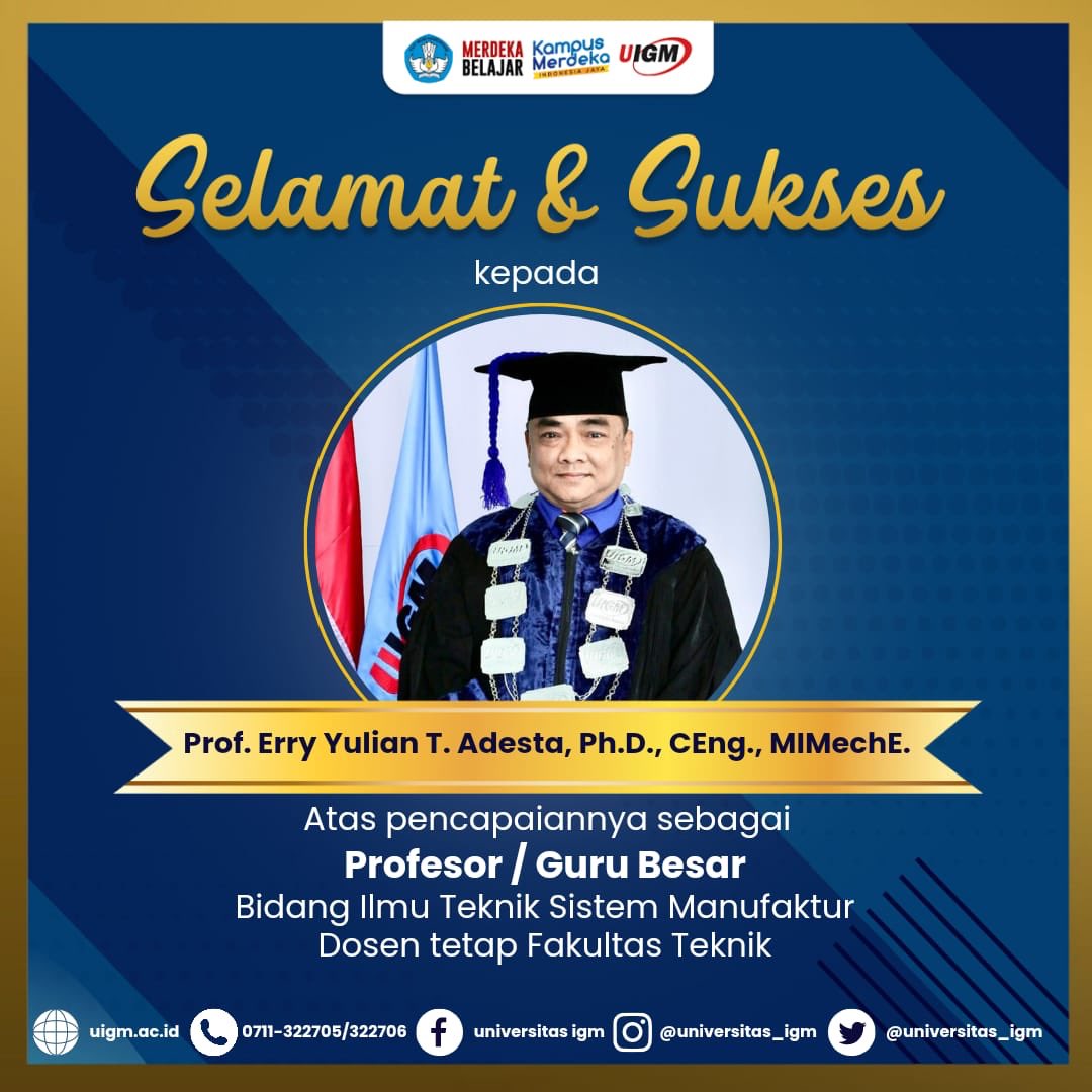 k3uigm's tweet photo. Selamat kepada Prof @AdestaErry Dosen @k3uigm ⛑ Semoga terus menginspirasi dan sukses selalu! https://t.co/R8zhiVYNkG