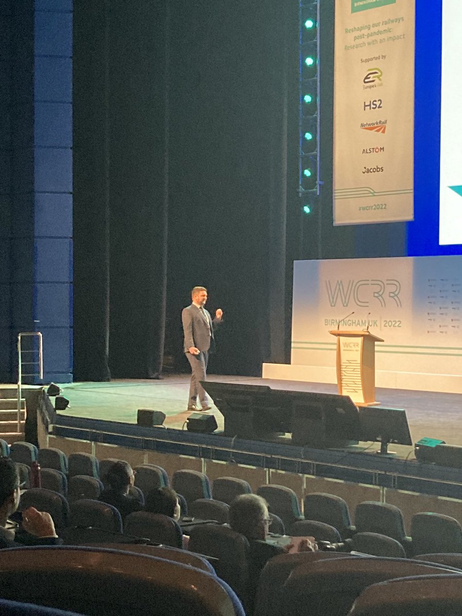 shazzy_o's tweet photo. @AaronJamBarrett from @RSSB_rail is a complete natural on stage. Great work 🙂 #wcrr2022 https://t.co/Z1tzlZ755R