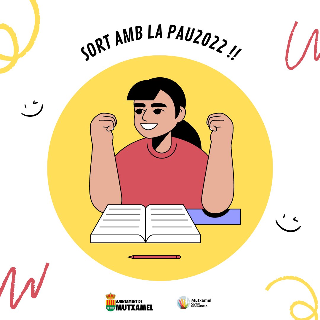 Este matí han començat la #PAU2022. Fins dijous que ve molts joves afronten un repte de gran envergadura per al qual volem transmetre tot el nostre suport. Des de <a href="/MutxamelA/">Ajuntament de Mutxamel</a> us manem molta força 💪i molta sort🍀.
#mutxamelciutateducadora #selectivitat