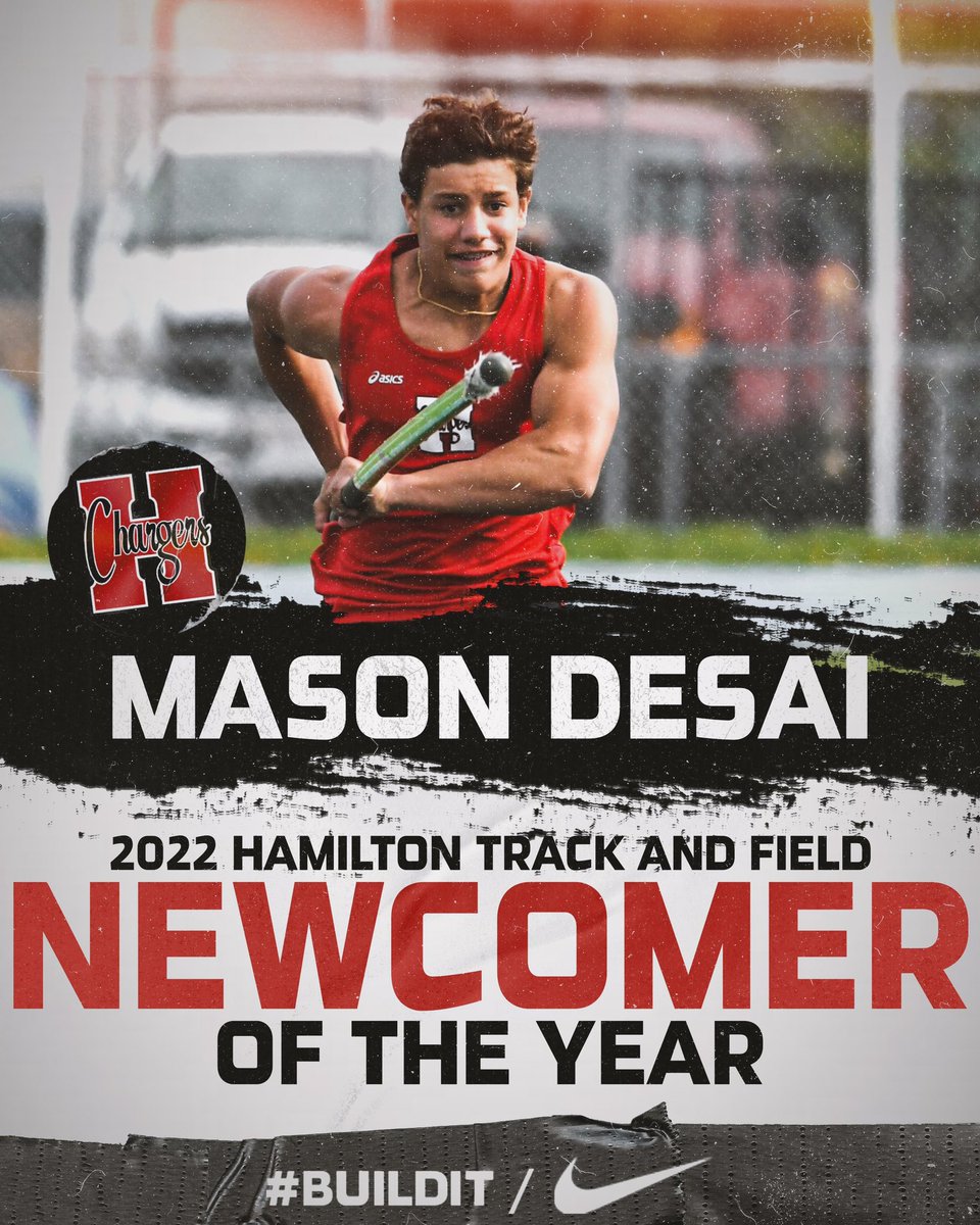 Our newcomer of the year award goes to Mason Desai, who started the year never have vaulted before and by the end of the year was a varsity vaulter with a PR of 11-6, good enough to place him second amongst all freshman in the state #BuildIt