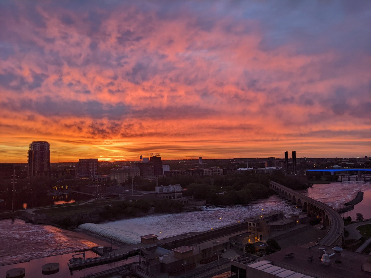 Tuesday comes in hot over Minneapolis.