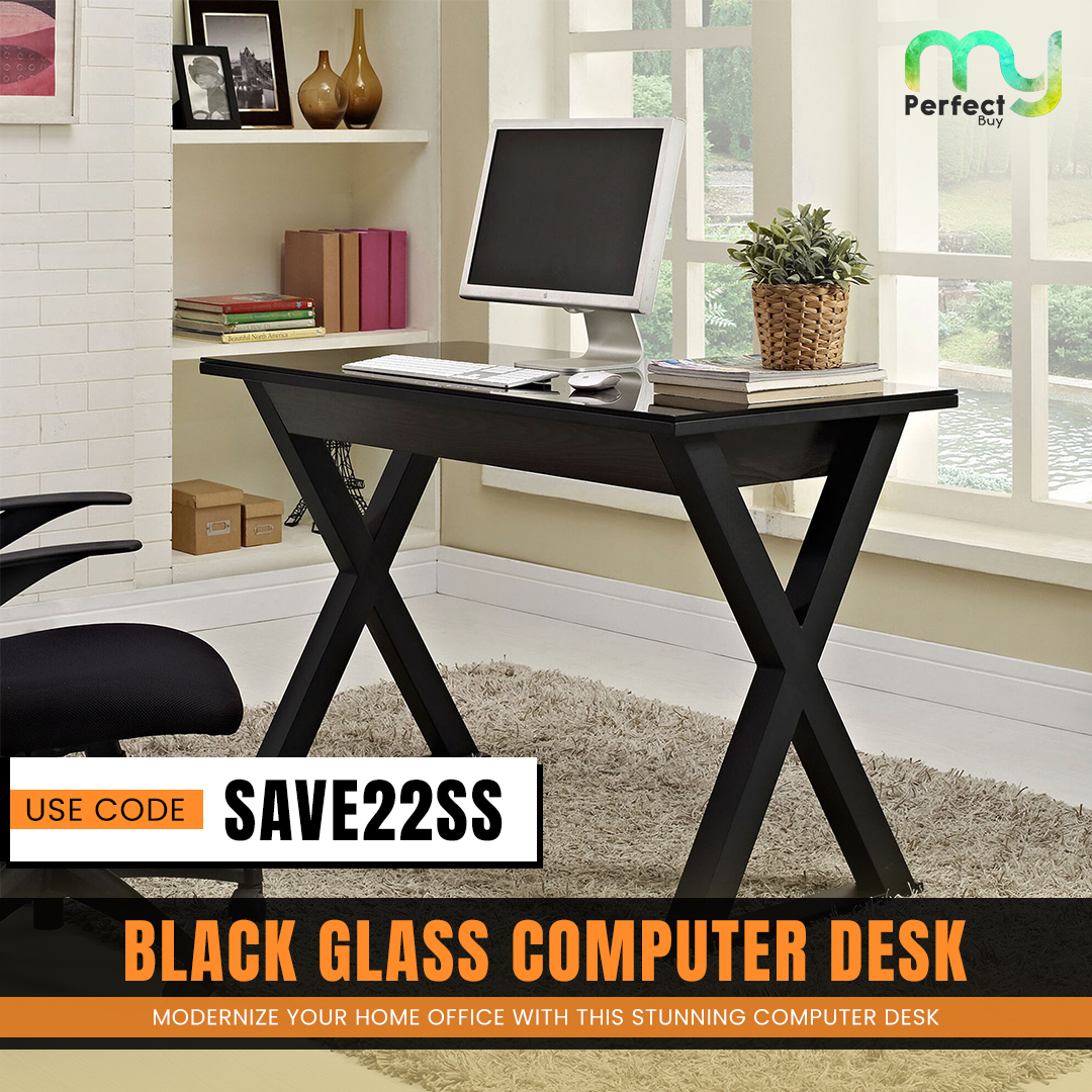 Myperfectbuy on Twitter "48 Black Glass Computer Desk👉 https//t.co