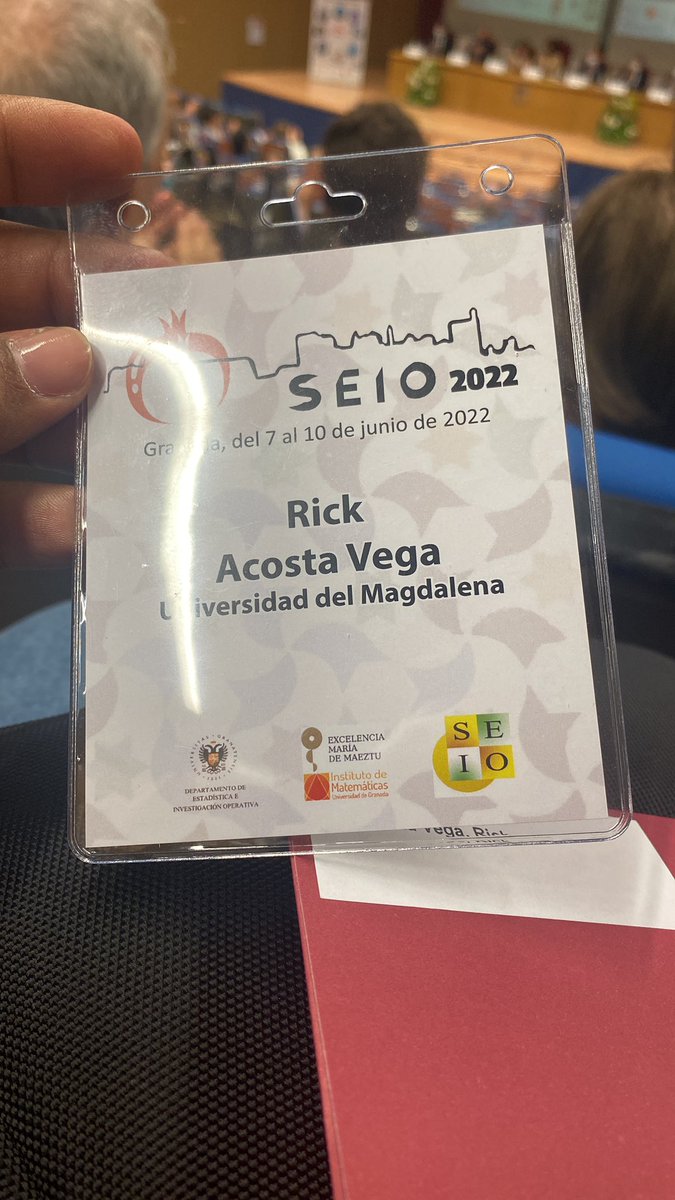 RICK_ACOSTA's tweet photo. Después de pasar varios congresos remotos por COVID, tengo la oportunidad de estar de manera presencial en el @SEIO_ES  2022 . @Unimagdalena. https://t.co/urAVf6NPwK