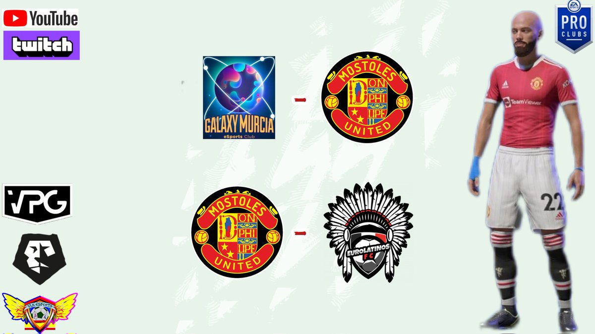 🔴 PARTIDOS DE HOY 🔴

🏆 J3️⃣4️⃣ de <a href="/VPG_Spain/">Virtual Pro Gaming España</a>
🆚️ <a href="/GalaxyMurcia/">Galaxy Murcia eSport club</a>
⏰ 23.00h 

🏆 J2️⃣3️⃣ de <a href="/VFOspain/">VFO España</a>
🆚️ <a href="/EurolatinosFC/">EUROLATINOS FC</a>
⏰ 23.20h