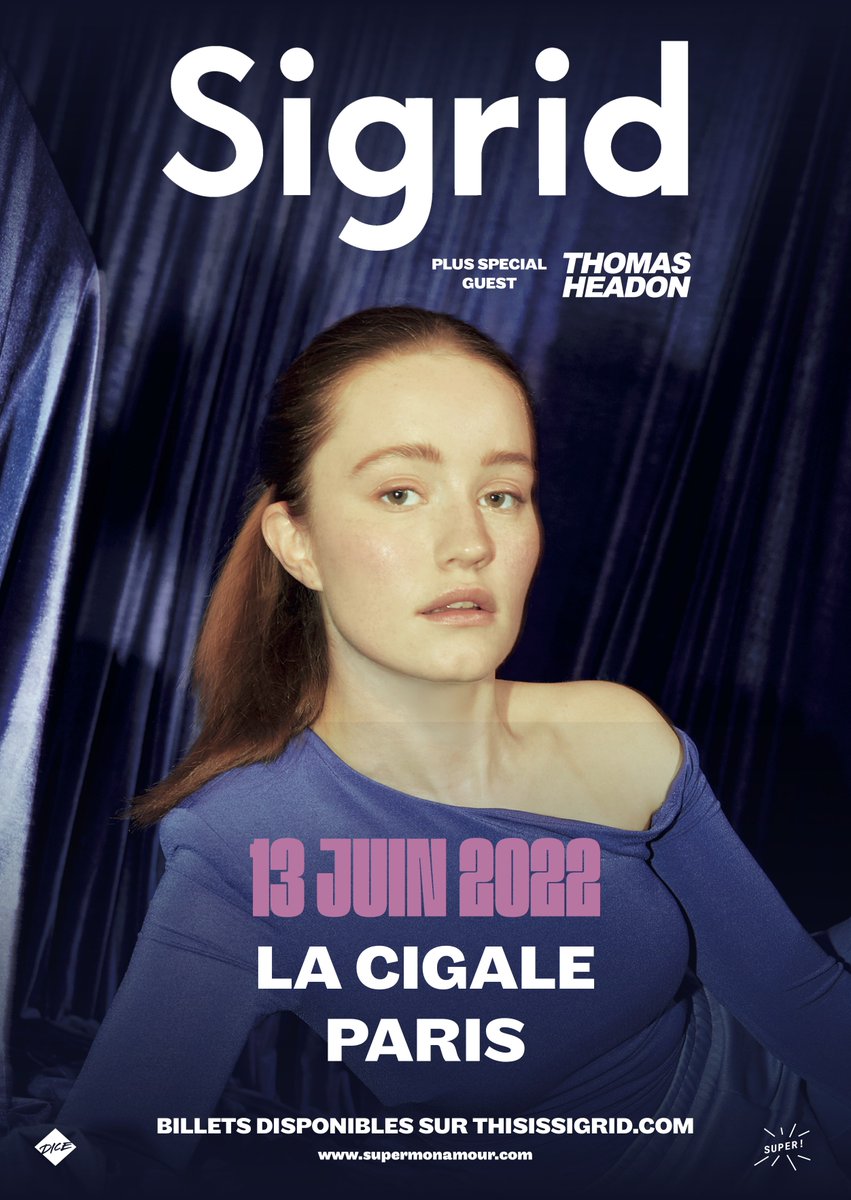 RockUrLifeNET's tweet photo. #CONCOURS #EXPRESS : @thisissigrid (+ @thomasheadon), c'est lundi 13 juin à #LaCigale ! Gagnez votre invitation avec @RockUrLifeNET. 2x1 places en jeu.
➡️ https://t.co/n9C5GyvT4R
Tirage au sort samedi 11 juin à minuit !
#Sigrid #HowToLetGoTour #HowToLetGo #BadLife #RockUrLife https://t.co/6NM08lo76u