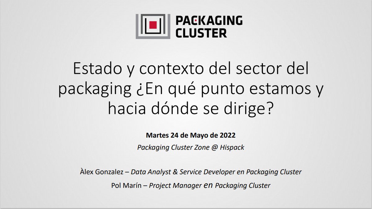 packobservatory's tweet image. Ya está disponible el estudio ‘’Estado y contexto del sector del packaging ¿En qué punto estamos y hacia dónde se dirige?’’ presentado en la #PackagingClusterZone en Hispack.

Para más información accede a la Observatorio del Packaging. packagingcluster.com/observatory/?l…