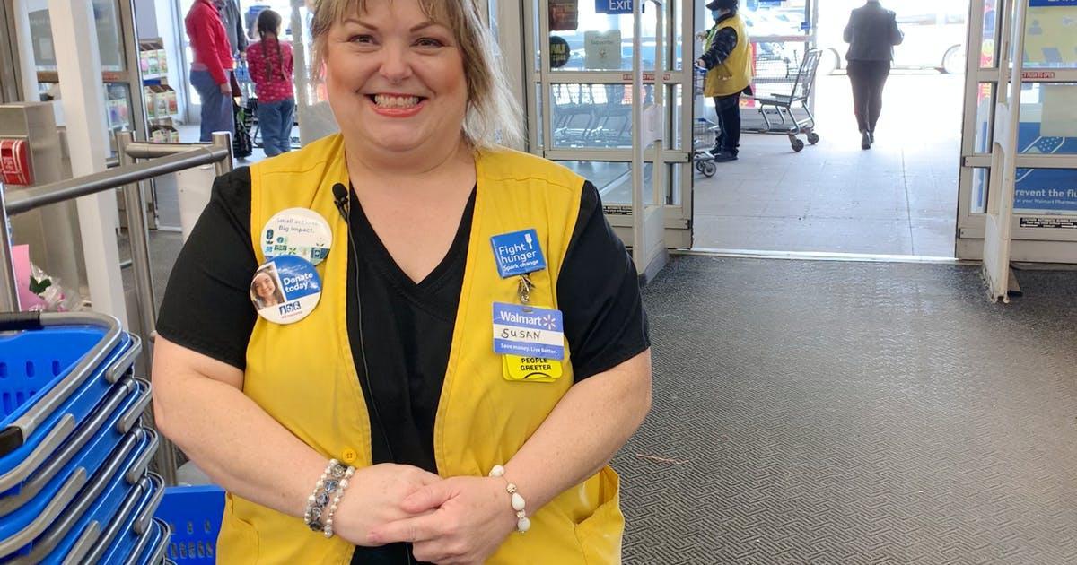 PEIGuardian's tweet photo. “I sing a tune when I feel like it or when there is a charity, such as the IWK that we’re raising money for now. I always say yes to singing some songs to help raise money for kids. Anything for the children." #walmartgreeter https://t.co/UYPIi7opLG https://t.co/MJbl6Wpt81