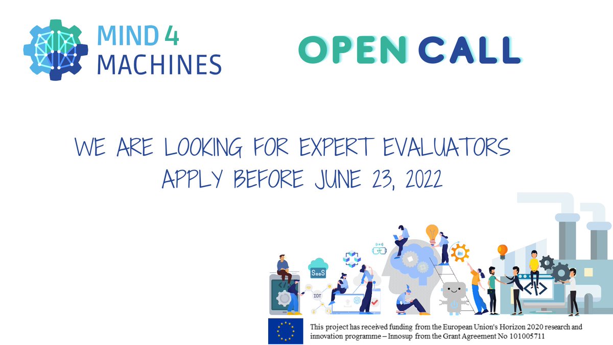 We are looking for expert evaluators for our Open Call.

Apply before June 23,

Link: lnkd.in/e3kREFnq

#evaluator #experts #call #ict #INNOSUP #eismea