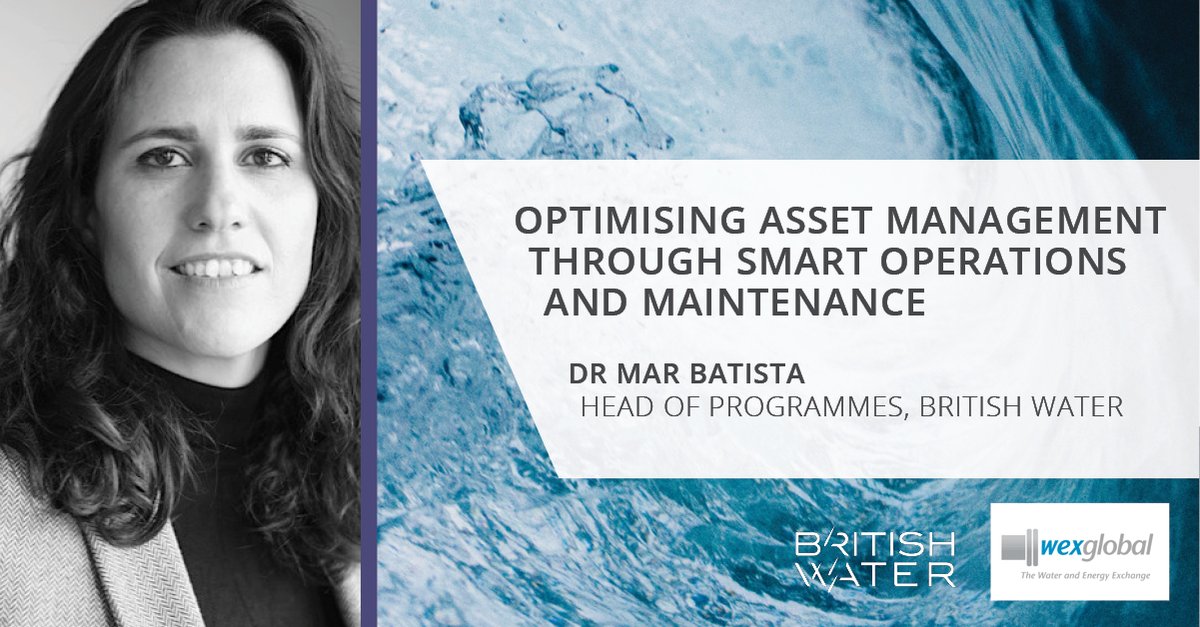 British_Water's tweet image. Join Mar Batista Seguí, our Head of Programmes, at WEX Global 2022. Dr Mar Batista will be chairing a panel on Optimising Asset Management through Smart Operations and Maintenance.@WEX_Global
Learn more here: bit.ly/3GYbtdv
#bwnews #waterindustry #SmartCircularEconomy