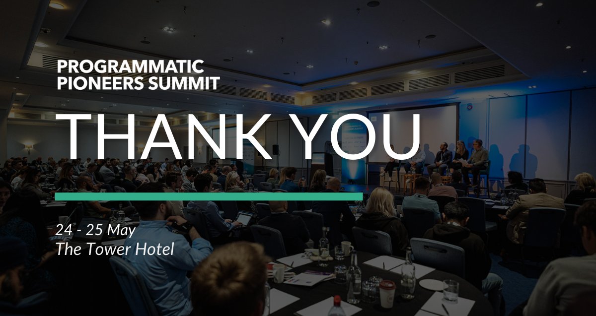 THANK YOU to everyone who attended and contributed to the success of the Programmatic Pioneers Summit. We owe a debt of gratitude to our advisory board, speakers, and partners for making this conference possible! #programmatic #media