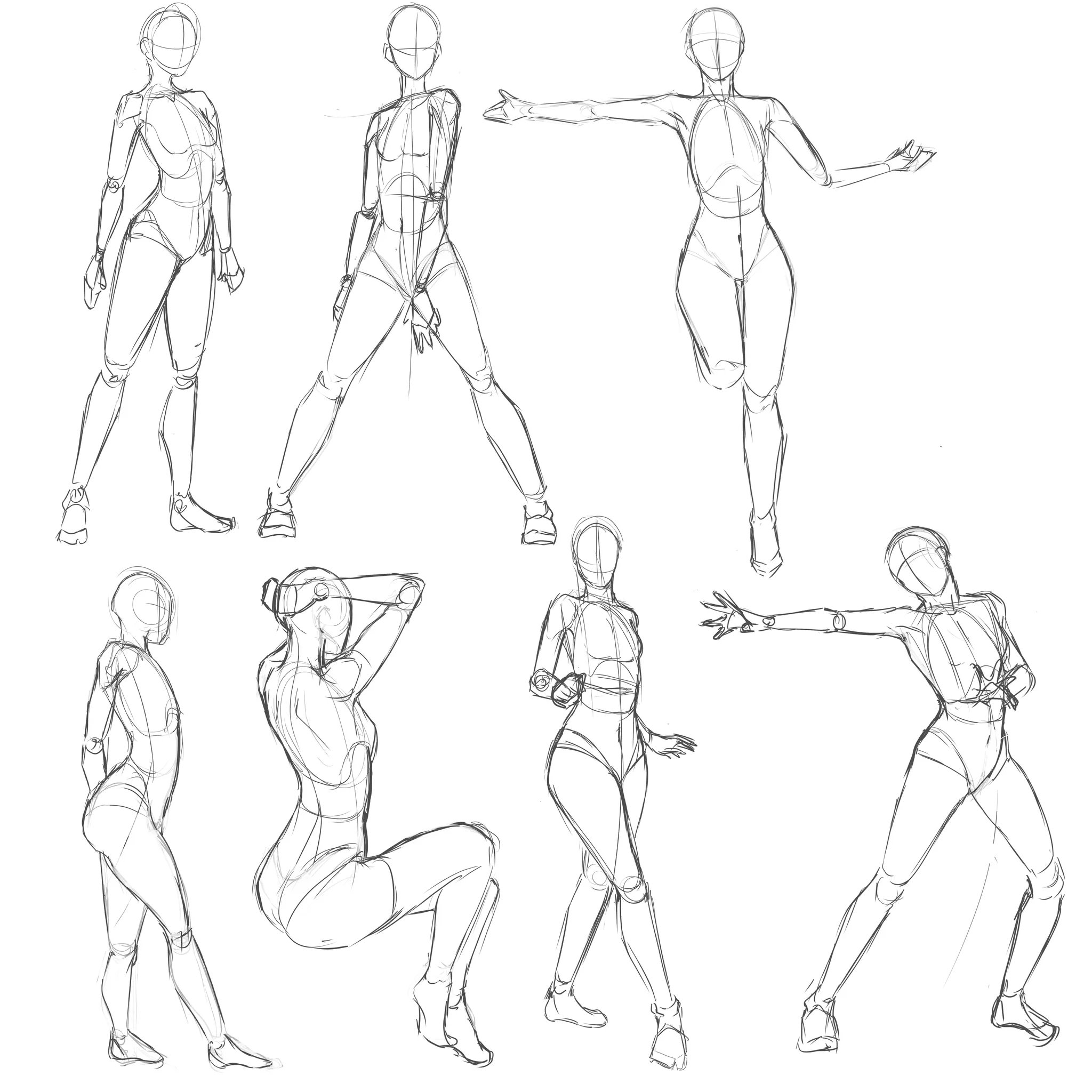 Female Figure Sketch Vector Images (over 8,700)