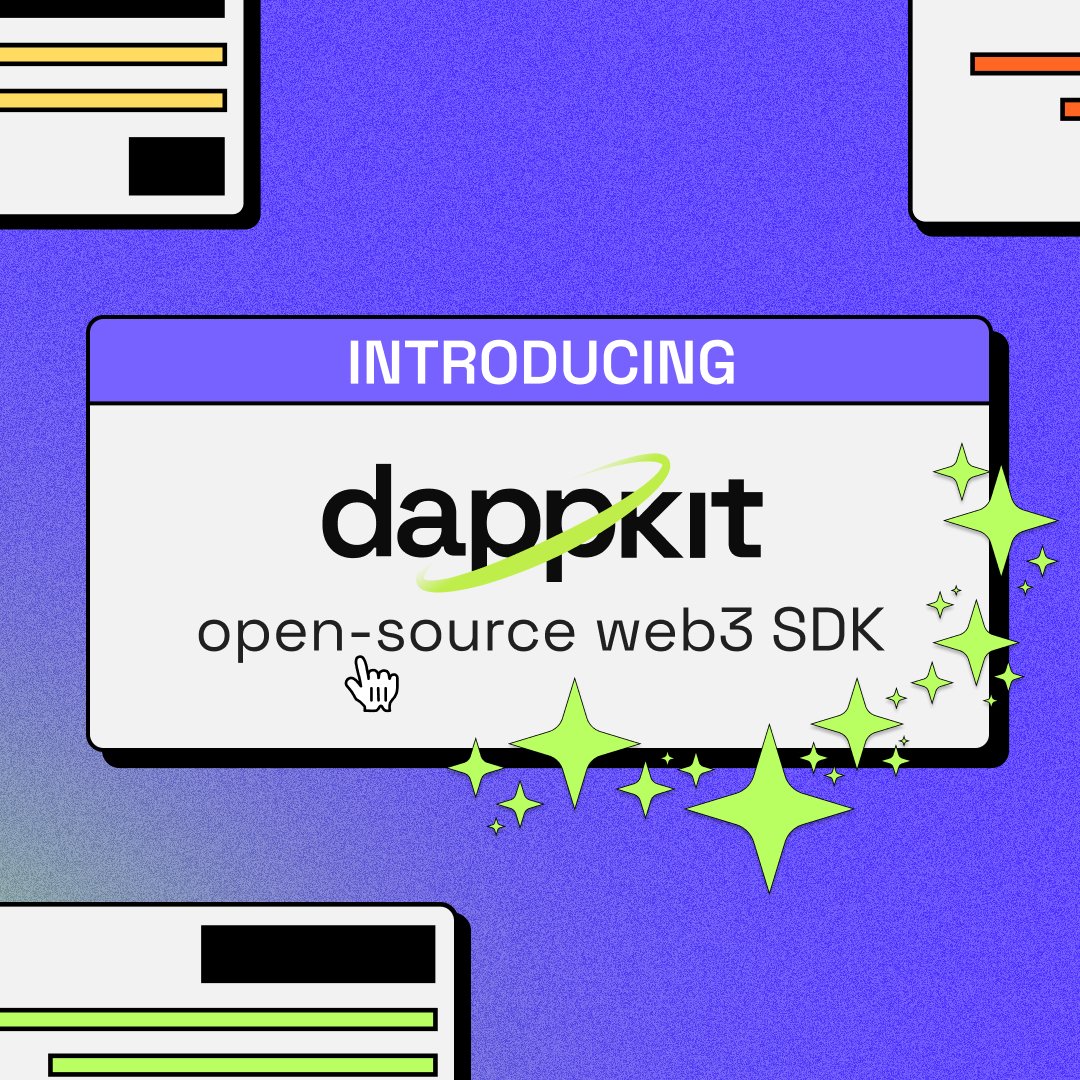 We’re excited to share with you we just launched #dappKit: an open-source web3 SDK that allows developers to create web3 products and features.

♾ dappkit.dev

🧵⬇️ Here’s what you need to know