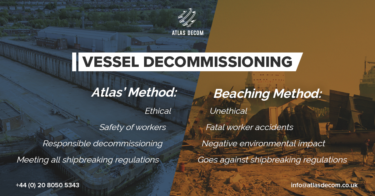AtlasDecom's tweet photo. Decommission operations are usually carried out using the beaching method in Asian countries under working conditions that are far from safe or hygienic ❌

Atlas Decom ensures the safety of staff and an environmentally friendly end of life solution for all vessels ✅ https://t.co/W4dBPwOmoU