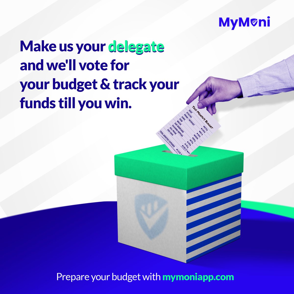 MyMoniApp's tweet photo. It's a beautiful Tuesday!  
Make us your finance delegate and we'll vote for your budget &amp; track your funds till you win.

Track your cashflow &amp; prepare your budget with https://t.co/NBUeRuBpAG #financegoals  #budgeting  #savingsplan #finance #mymoniapp #Delegate https://t.co/r67QuU8TeP