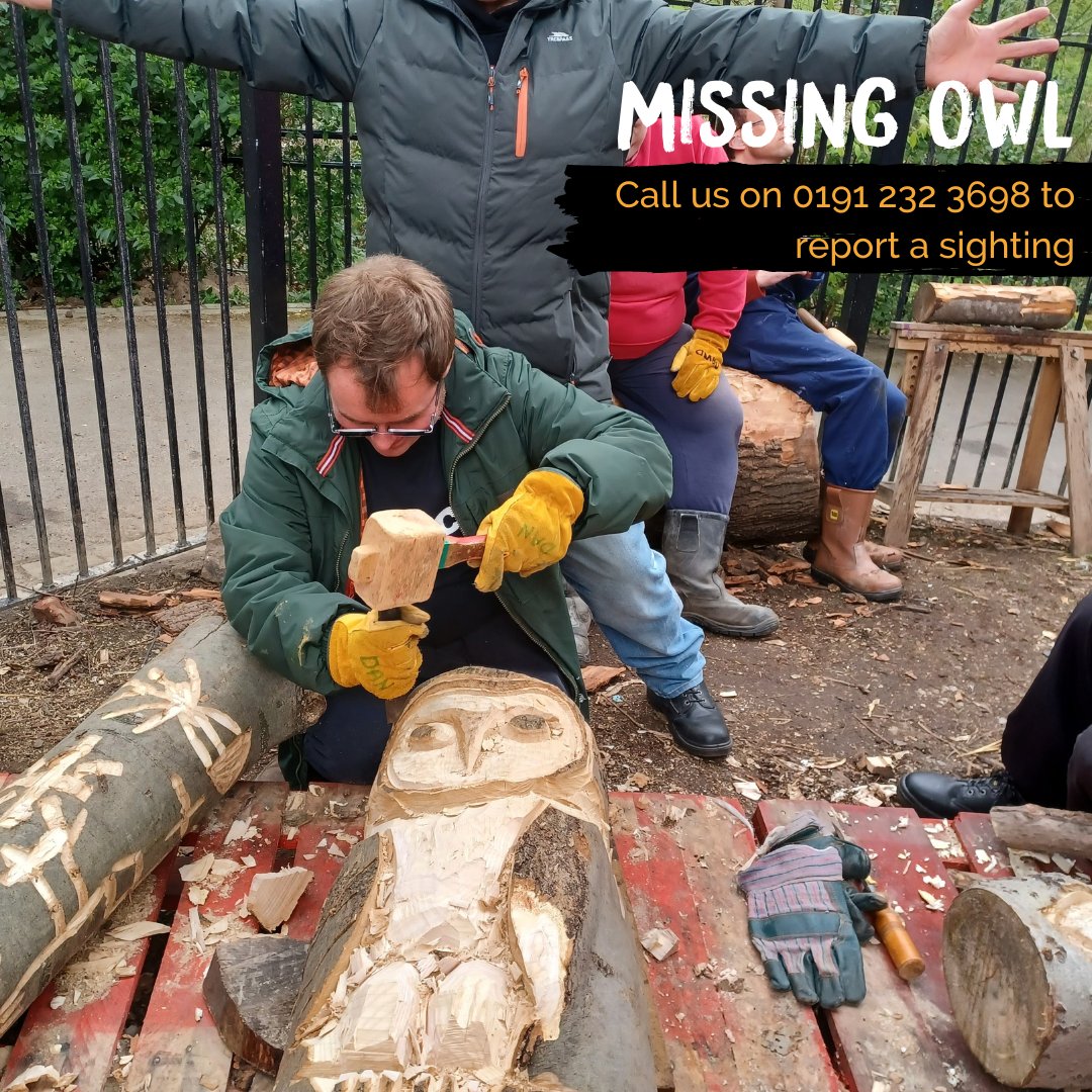 We need your help. Please share this post & call us if you spot this wood carving anywhere in the local area. It's gone missing from the farm & the Placements who've been working on it are gutted. Months of work disappeared overnight. Call 0191 232 3698 to report a sighting.