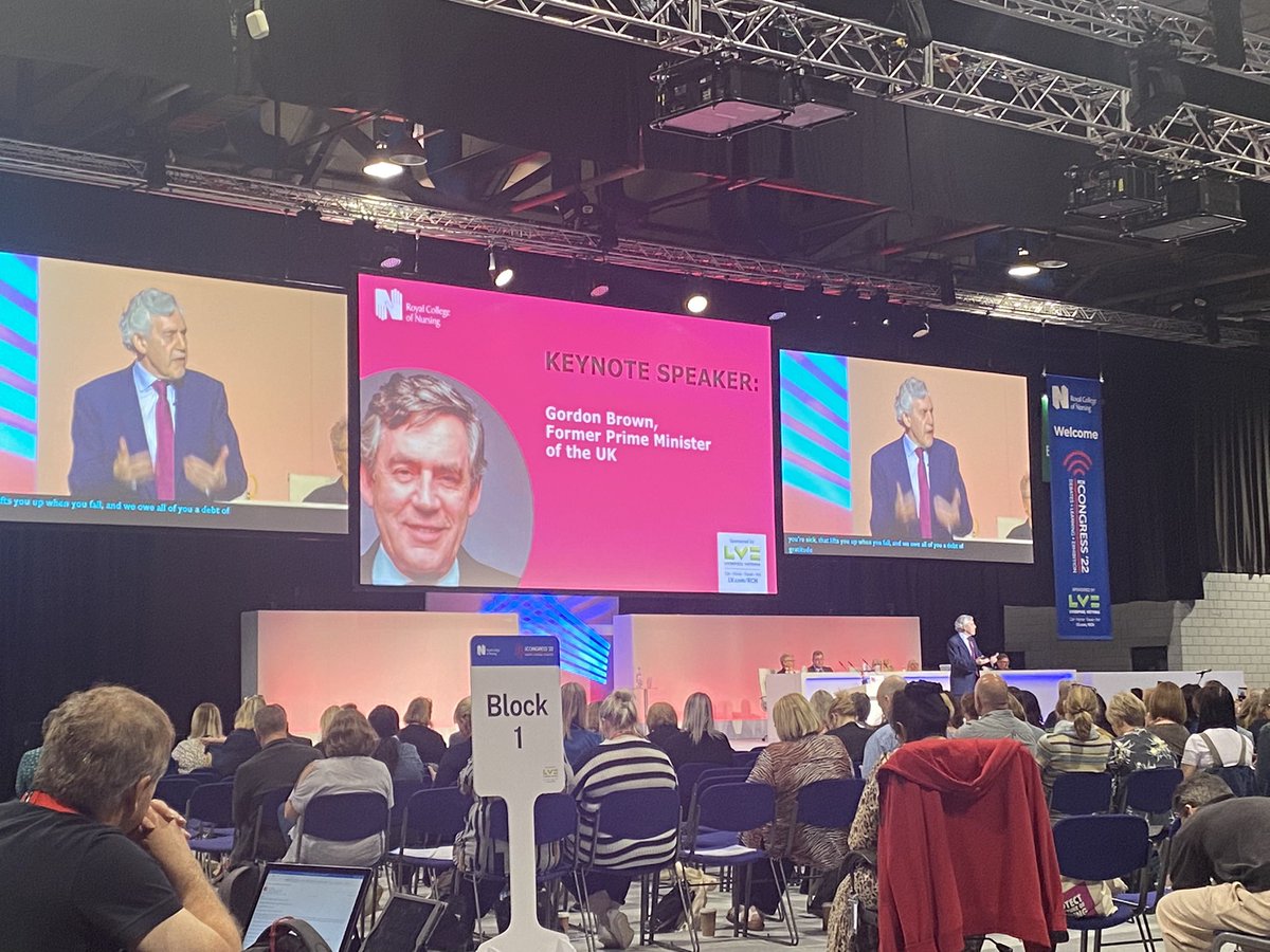 “Every single one of you deserves a jubilee medal, but instead nurses are awarded pay below inflation and are not lining up for a medal but food banks” <a href="/BorisJohnson/">Boris Johnson</a> you should be listening to these words from <a href="/GordonBrown/">Gordon Brown</a> 

#RCN22 #FairPayForNursing