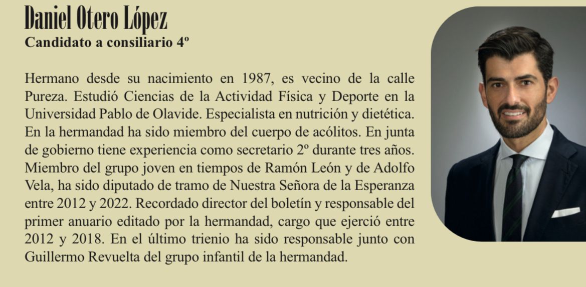#CANDIDATURA | Daniel Otero López, candidato a consiliario cuarto

#SeguirSumando 
#UnidosPorLaEsperanza