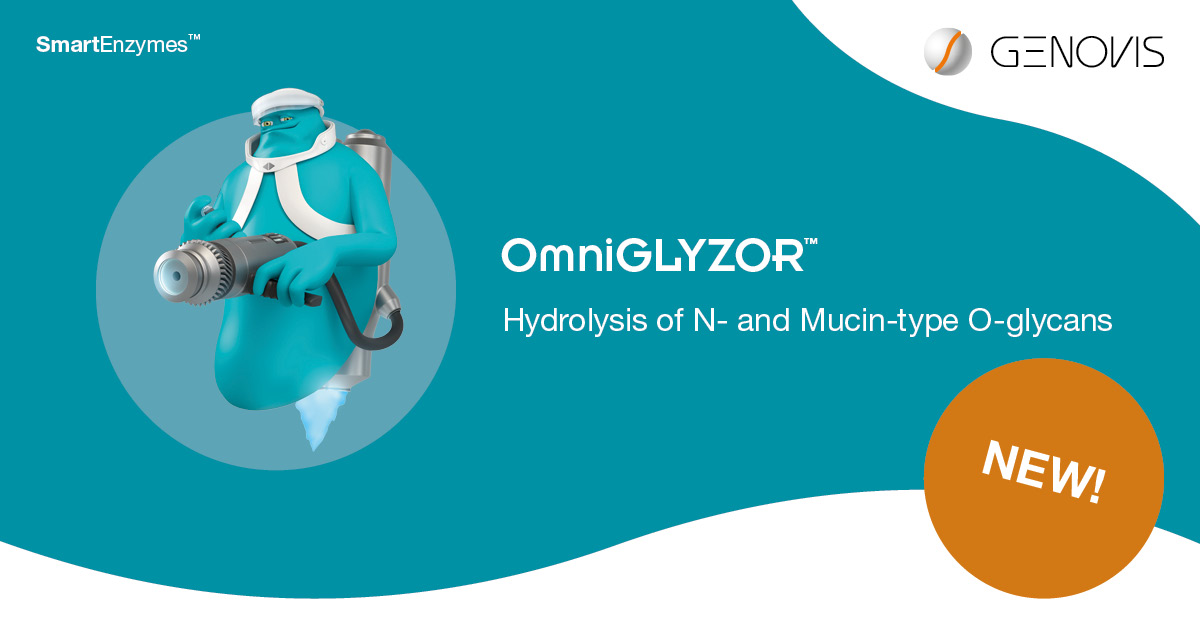 Sugar-free proteins in a few hours using OmniGLYZOR™!

We’re launching OmniGLYZOR - a mix of immobilized enzymes for fast and efficient removal of N- and simple mucin-type O-glycans!

genovis.com/products/omnig… 

#genovis #smartenzymes #omniglyzor #productlaunch #sugarfree