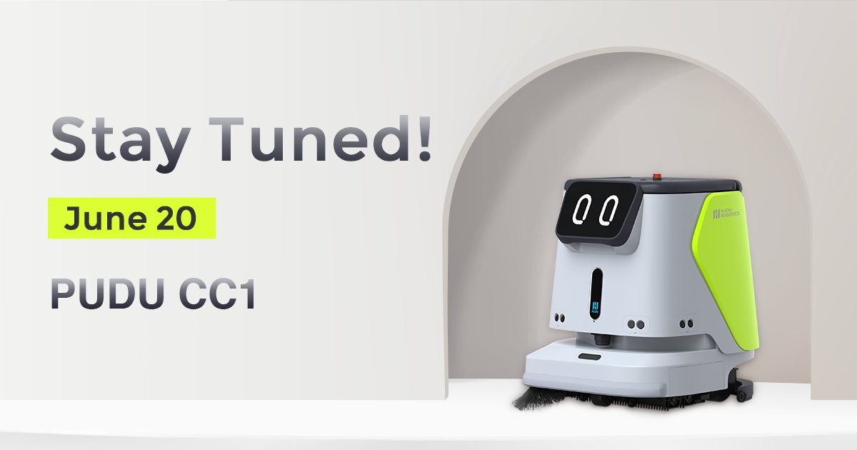 PuduRobotics's tweet photo. Ready to meet the new intelligent commercial cleaning robot? 😍😍
Stay tuned for PUDU CC1 Commercial Launch on June 20th！

#PUDUCC1 #PuduRobotics #PuduSolutions #NewProductLaunch #CleaningRobot https://t.co/cElFm3mjrf