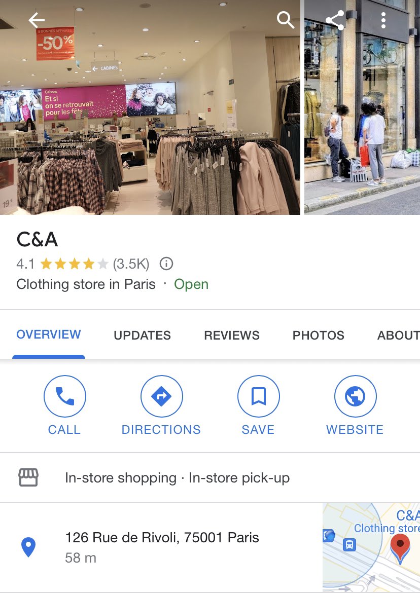 rammrms's tweet photo. @ca_europe What a store for shopping, trending clothes and everything. But all is in vain, the racist staff overshadows the qualities. Highly disappointed during my visit to Paris with my wife. Shame! https://t.co/D9H89oIY8i