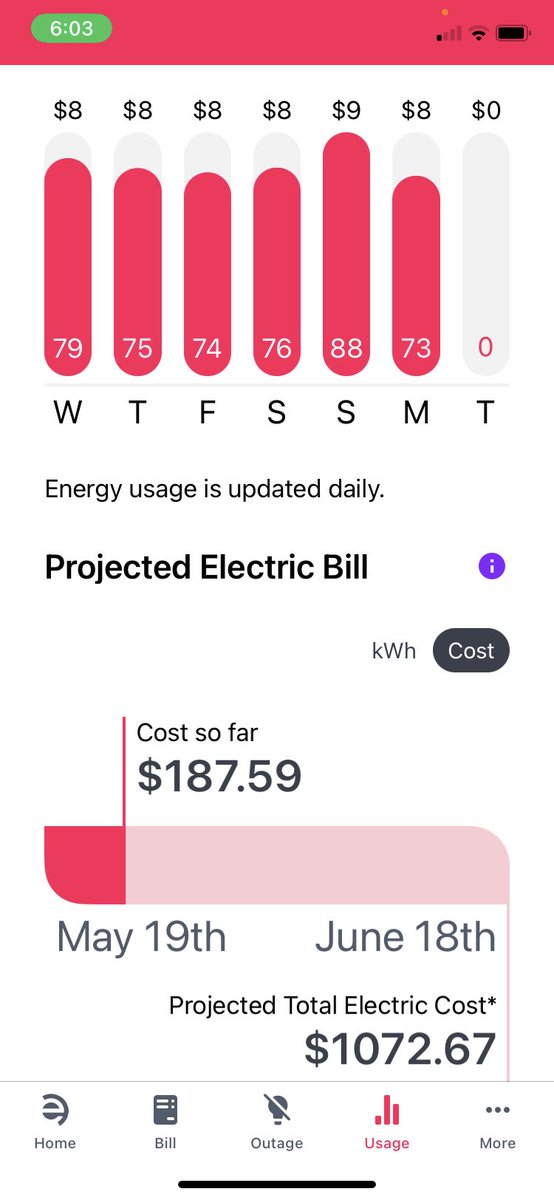 StodgyWynter's tweet photo. @EntergyLA is once again raising costs & making it nearly impossible to survive I have a small 2 br home with NO heat or central air yet they have my projected bill at over $1k WTF?! #corperategreed #ripoffalert https://t.co/BXjyUkduQk