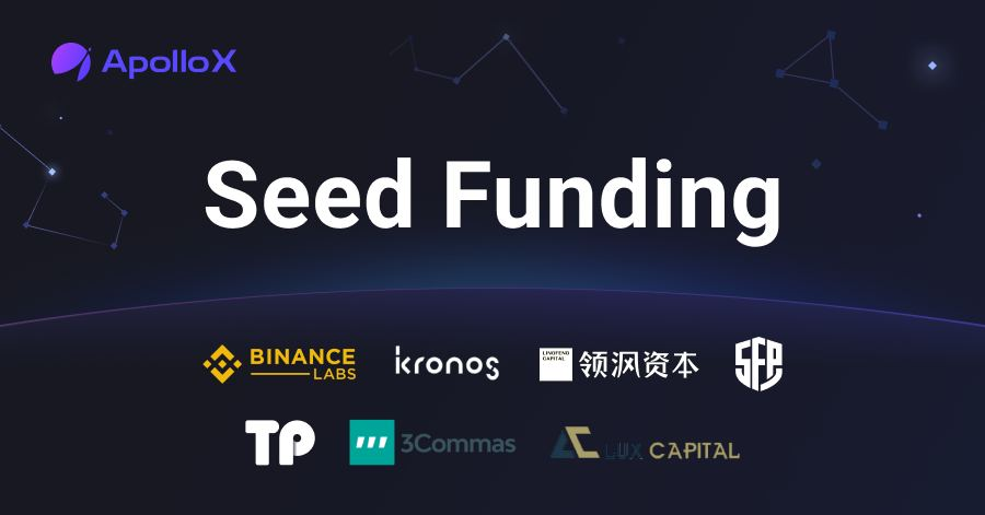 We are thrilled to announce that ApolloX DEX has successfully secured seed funding! 

Investors who participated include <a href="/BinanceLabs/">Yzi Labs</a>, <a href="/ResearchKronos/">Kronos Research</a>, Lingfeng Capital, <a href="/iSafePal/">SafePal - Crypto Wallet</a>, <a href="/TokenPocket_TP/">TokenPocket</a>, <a href="/3commas_io/">3Commas</a>, and Lux Capital.

🧵