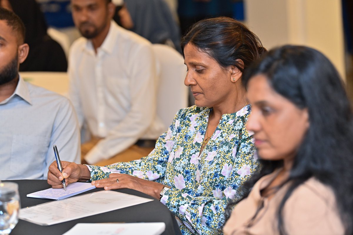 First Lady Fazna Ahmed attends the closing ceremony of the training of trainers component of the “Power to Persuade: Leadership and advocacy training for women with disabilities” programme held by @caresocietymv