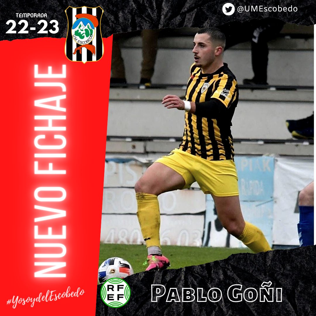 UMEscobedo's tweet photo. 💣 💥 FICHAJE |

✍🏻 Pablo Goñi

El delantero llega procedente del CD Cayon

@Pablogoni9 nos ayudará con sus goles a conseguir los objetivos

Bienvenido Killer !!!! https://t.co/jp4rFkzFsd