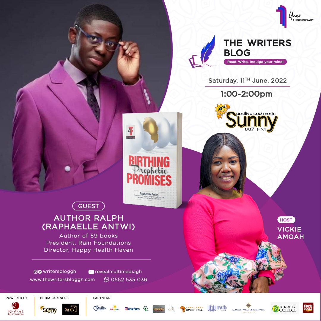 WritersBlogGH's tweet photo. On TWB Radio - Saturday June 11!
Did God really speak? Why are these promises not coming to pass? Do we have a part to play in birthing a Prophetic Promise?
Author Ralph Antwi's book titled, "Birthing Prophetic Promises" provides some answers.
#TWB
#ReadWriteIndulgeYourMind https://t.co/mtLitTMHpE