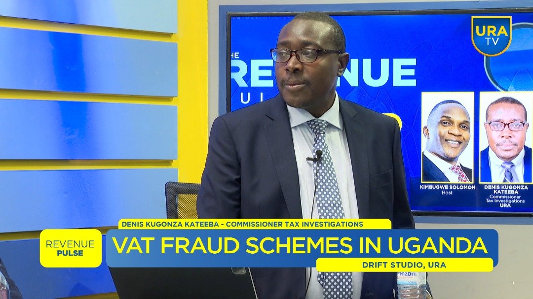 URAuganda's tweet photo. "What you ought to know about VAT Fraud is that it is any wrongful or criminal deception by a taxpayer intended to give him personal or financial gain."

Denis Kugonza - Commissioner Tax Investigations (CTI)
#RevenuePulse https://t.co/QkUdDB4Cbv