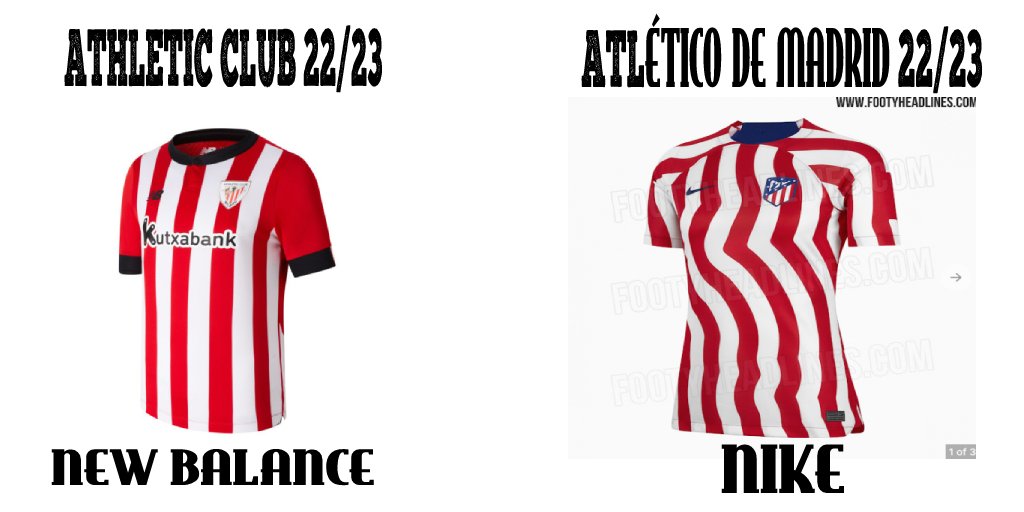 joaquinatm13's tweet photo. A la izq la camiseta del @AthleticClub y a la der la camiseta del @Atleti,a la izq vemos el respeto a su afición y su historia, sus rayas y a su escudo,mientras a la der se ha priorizado lo económico,cambiando escudo y torciendo las rayas
#ContraCamiseta #QueVuelvaNuestroEscudo https://t.co/AN8f5ZvjgU